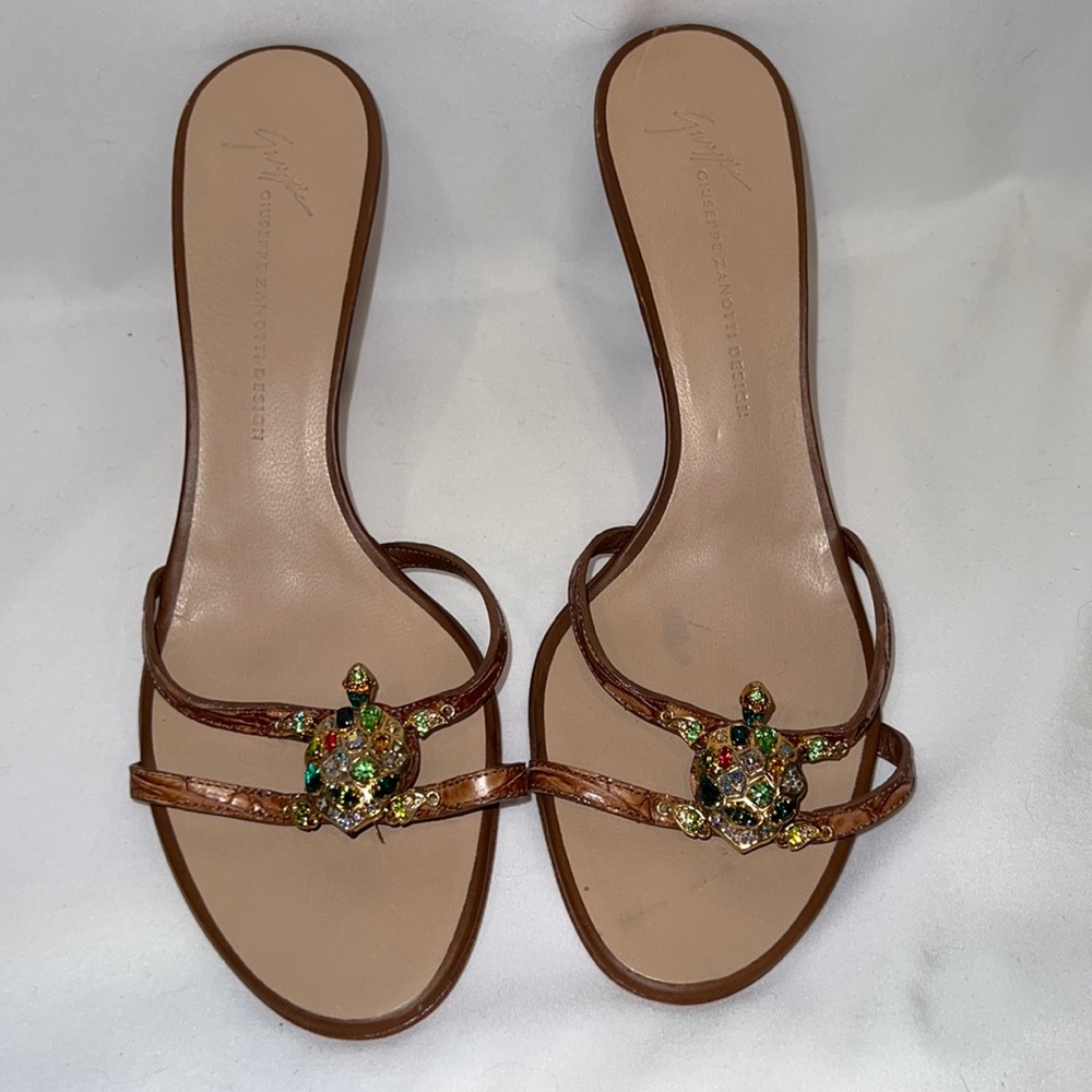 Giuseppe Zanotti Turtle Brown Heels